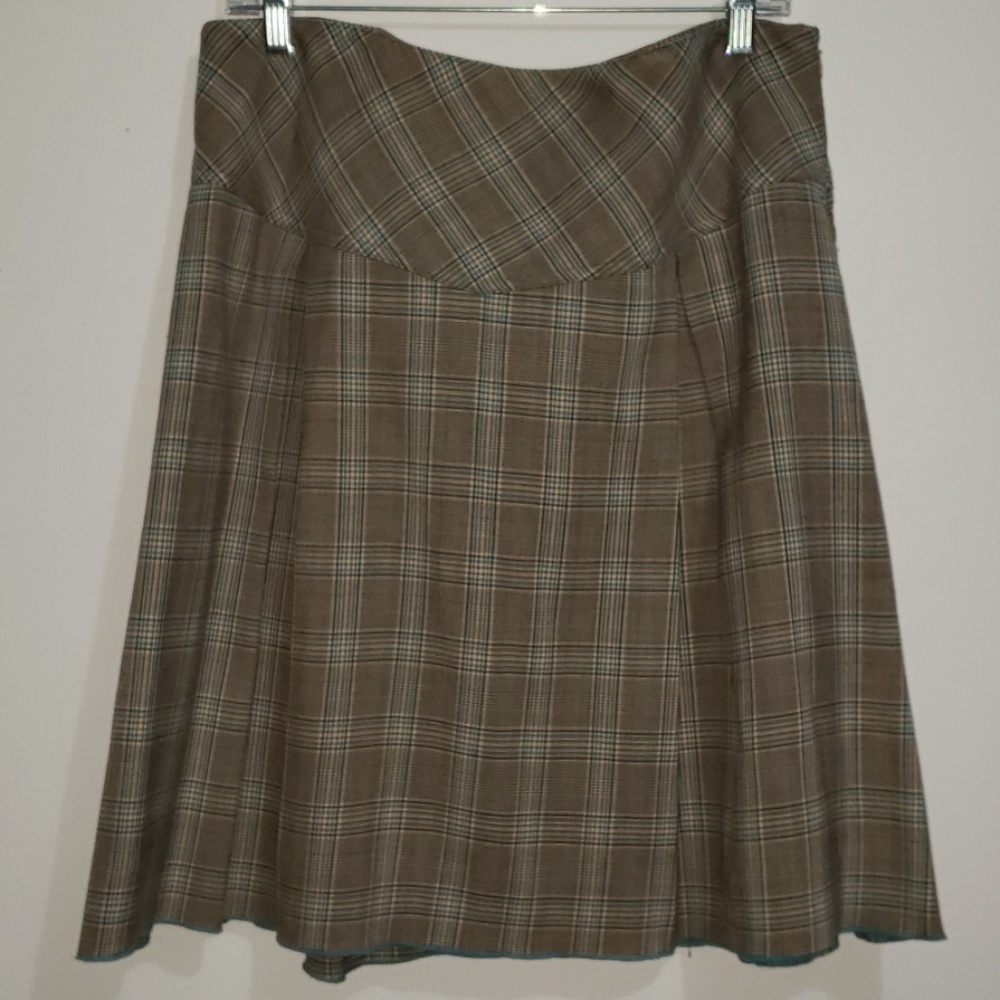 Parallel Glen Plaid Pleated Skirt